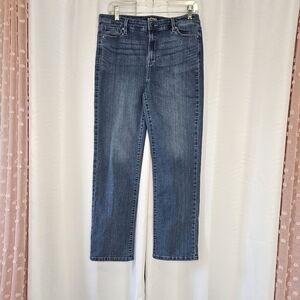 Buffalo David Bitton Alyssa medium wash hi rise straight leg stretch denim jeans